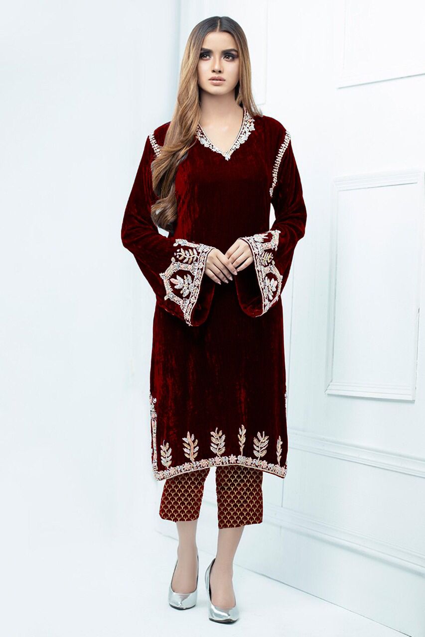 Laxuria Trendz 1169 Velvet Festive Wear Heavy Top With Bottom Collection